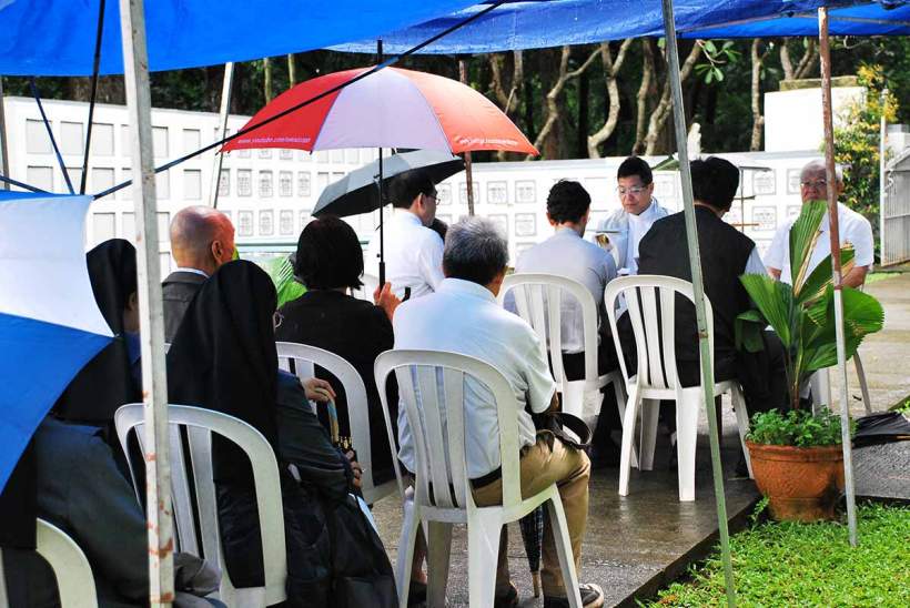 Mass on June 13, 2012 at the Jesuit Cemetery at the Sacred Heart Noviate in Novalichez, Quezon City.