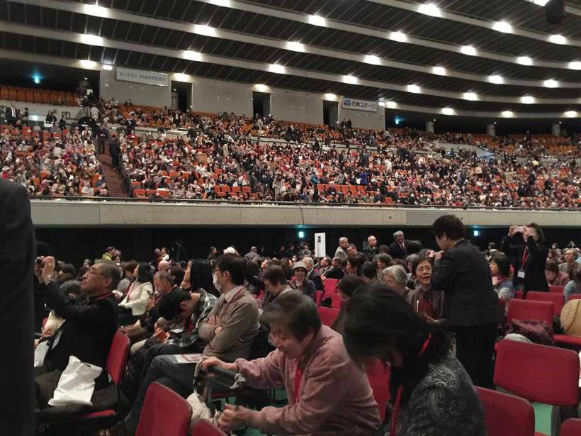 Crowd inside Osaka-Jo Hall for the Beatification of Blessed Justo Takayama Ukon