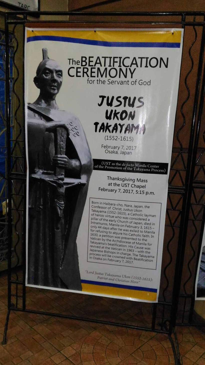 The Beatification Ceremony for the Servant of God Justus Ukon Takayama