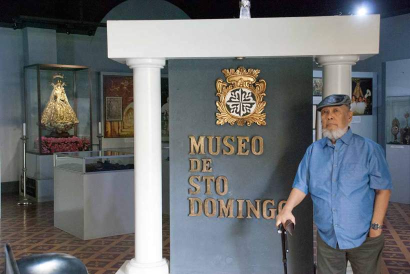 Entrance to the Museo de Sto Domingo. La Japona statue is seen in the background.